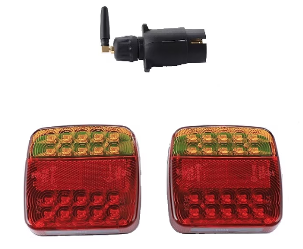 Set 2 lampi spate Led magnetice pentru remorca 12/24V Wireless fara fir